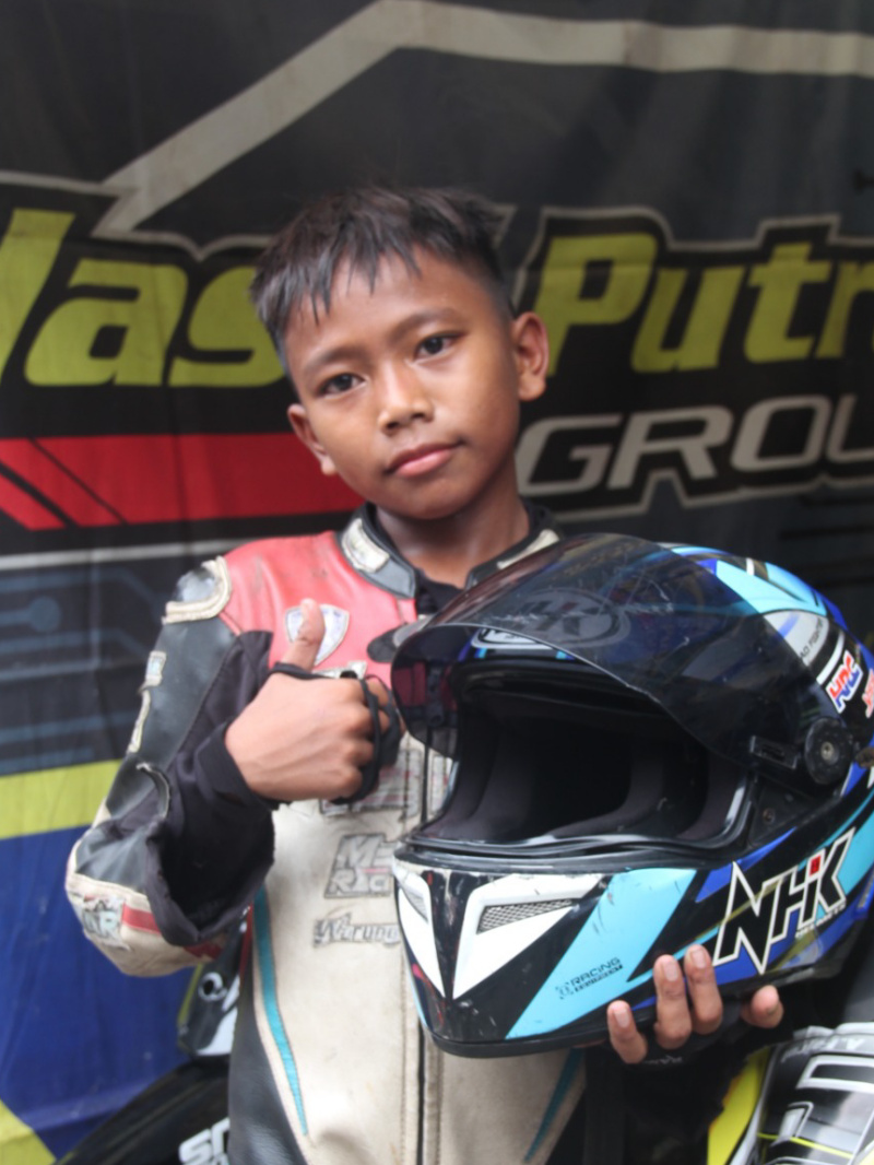 Riko Bastian. Pelajar SDN Sumber Rejo Lamongan finish ke 3 kelas beginer