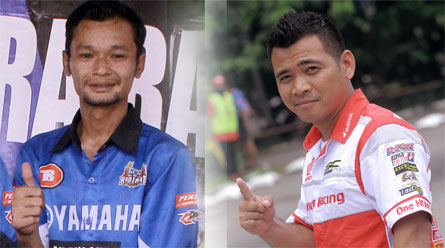 DEDDY FERMADI. Pemilik sekolah balap D45 Racing School | ROBBY SC OLE. Mantan pebalap yang juga manaer tim Honda  Simple Concept Ole B-Pazz KYT